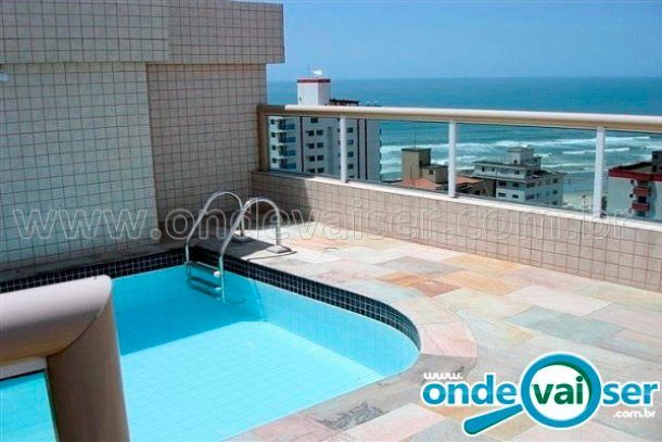 Praia Grande,Vila Tupy, Cobertura 3 dorm, piscina